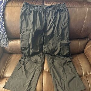 SHEIN Black Cargo Track Pants